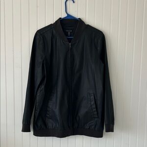 Eileen Fisher M women’s Classic Black Bomber Jacket